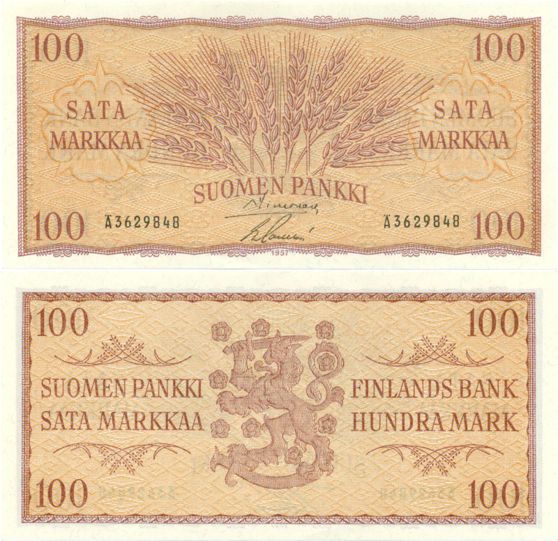 100 Markkaa 1957 Ä3629848 kl.6